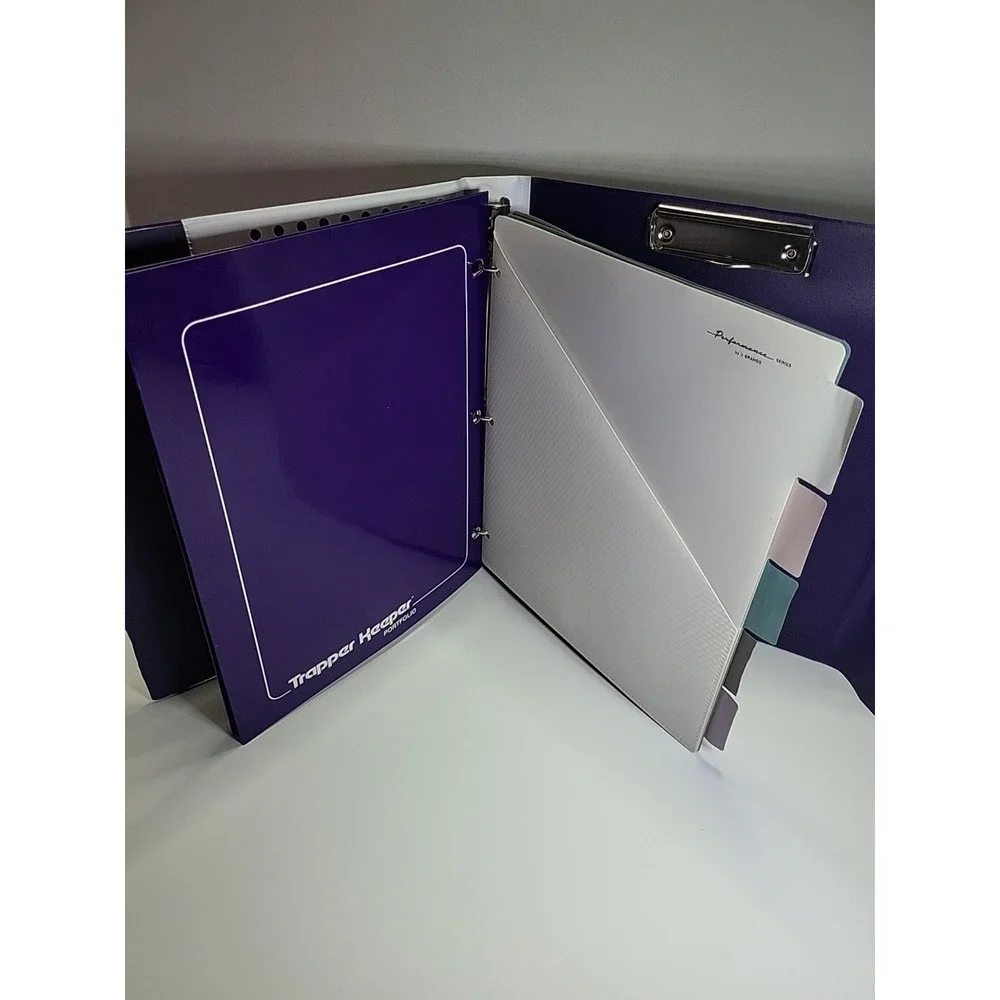 Trapper‎ Keeper Mead Animal Print Purple Pink Retro Vintage Binder School 80's